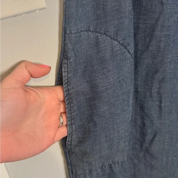 J. Jill Chambray Linen Shift Dress Extra Large - Picture 4 of 7